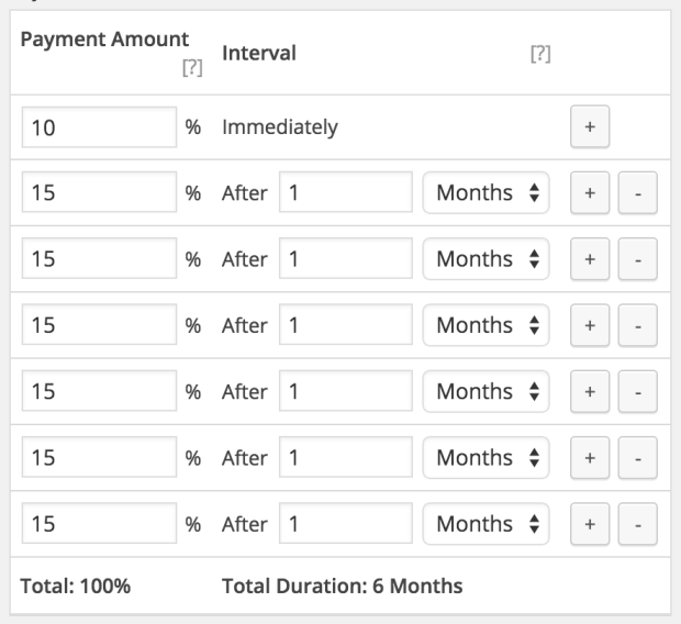 Setting up a payment plan.