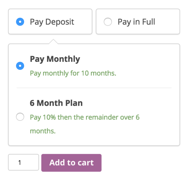 If a payment plan is connected to a product.
