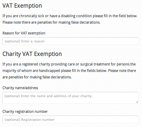 Disability VAT Exemption - WooCommerce Marketplace