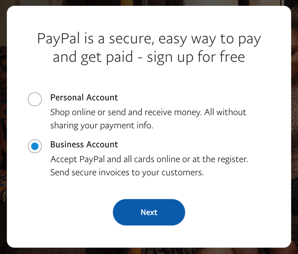 Paypal account without money