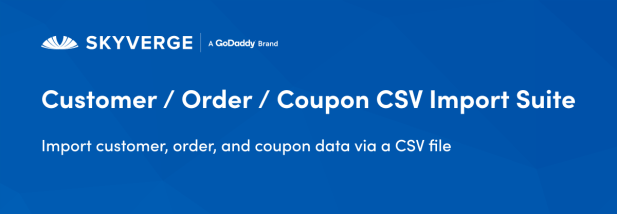 Import customer, order, and coupon data via a CSV file