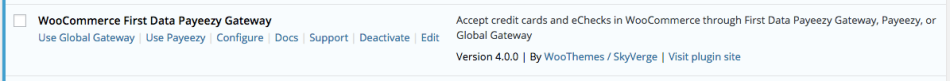 WooCommerce First Data select gateway mode