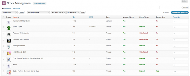 Bulk Stock Management