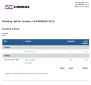 WooCommerce Print Invoices Packing Lists WooCommerce