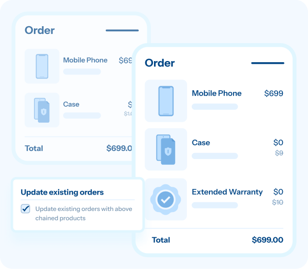 Update Chained Products in the past orders easily too