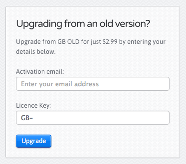 Si esta opción está activada, los usuarios pueden actualizar sus claves antiguas por un precio reducido.