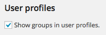 Show Groups in Profiles - Groups Settings