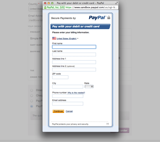 PayPal Pay by Credit Card