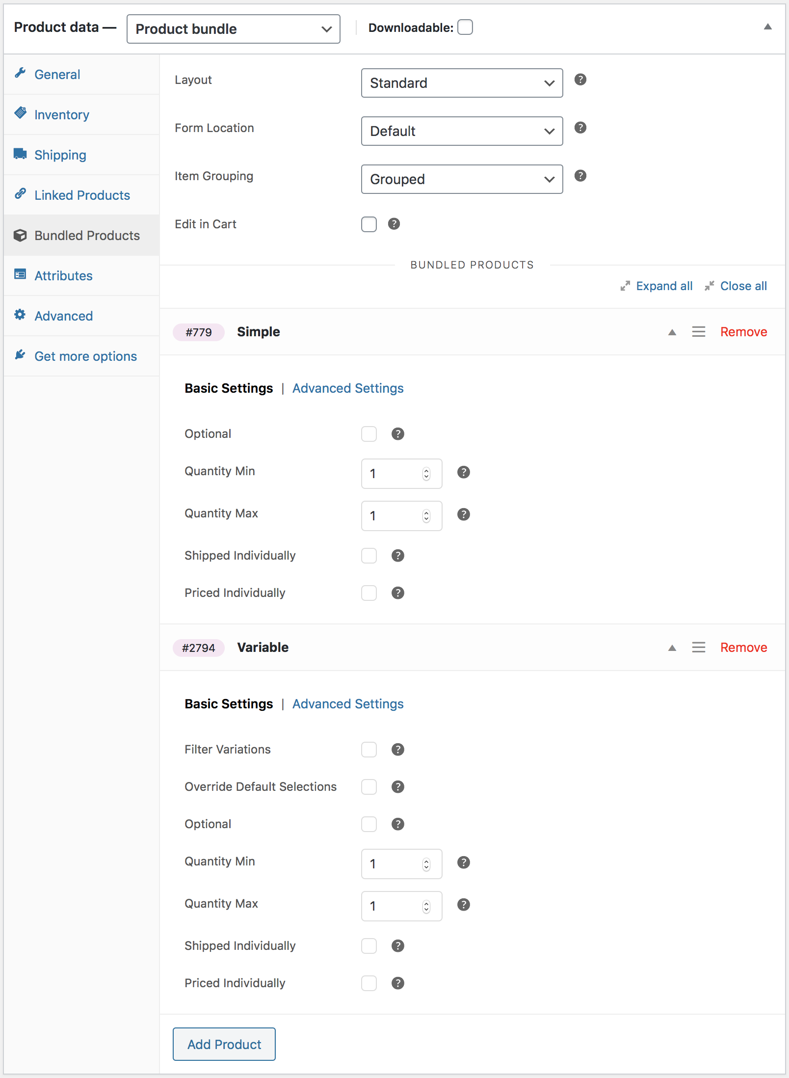 pb admin bundled products 6 WooCommerce Product Bundles v6.2.4 - Intelprise