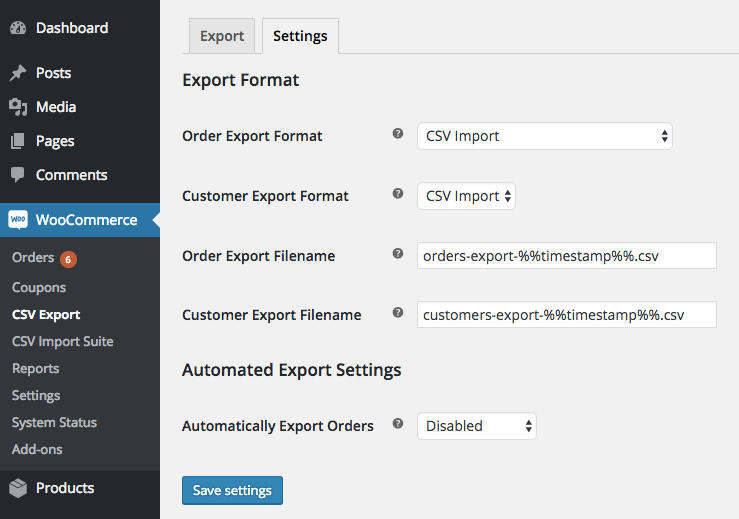WooCommerce Customer / coupon / Order CSV Import: CSV Export compatibility