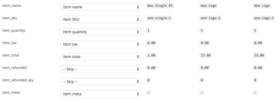 WooCommerce Customer / coupon / Order CSV Import: order import data