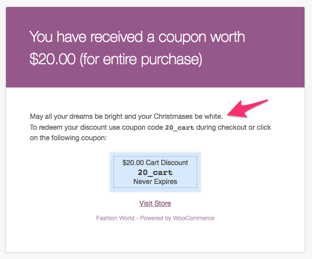 Smart Coupons: Coupon Email-1