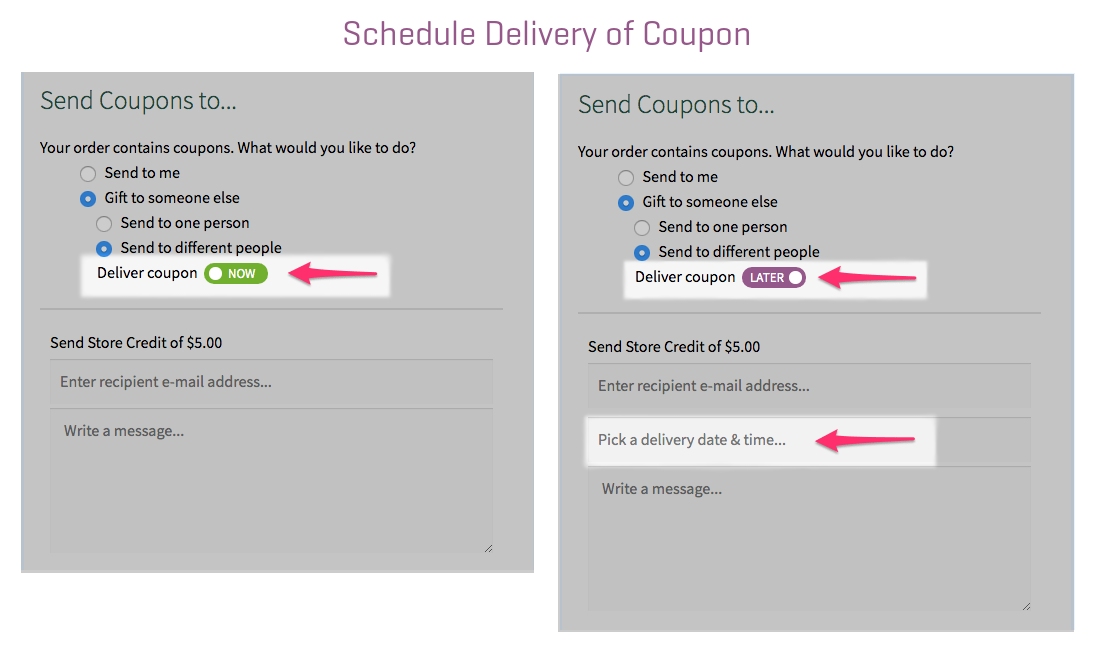 Schedule Delivery of Coupon