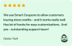 Smart Coupons for WooCommerce plugin is five star rated