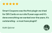 Smart Coupons for WooCommerce plugin is five star rated