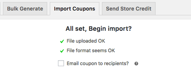 only imported coupons