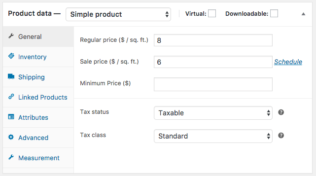 WooCommerce Measurement Price Calculator user-defined mode pricing