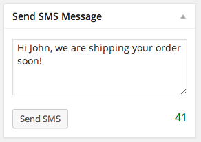 Enviar un mensaje en WooCommerce Twilio SMS Notification