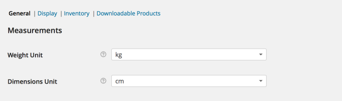 product dimensions