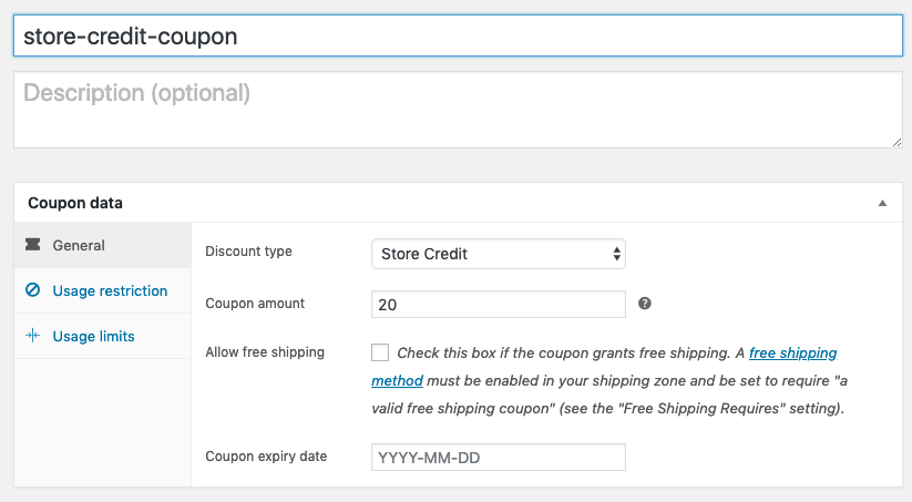 Create a Store Credit coupon manually