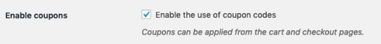 Enable coupons in WooCommerce