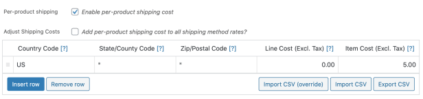 Per Product Shipping Extension - WooCommerce