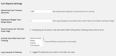 Cart Reports Documentation - WooCommerce