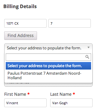 Validation de l’adresse dans WooCommerce via la recherche du code postal aux Pays-Bas