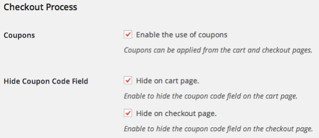 URL Coupons Hide Coupon Fields