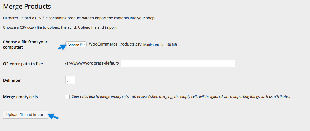 Product CSV Import Suite - Merge Upload