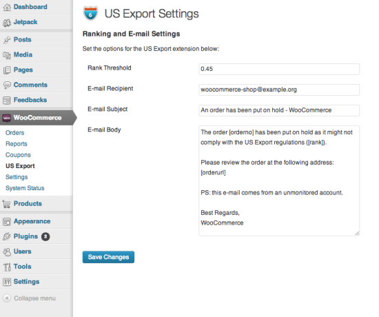 us-export-compliance-configuration-screen