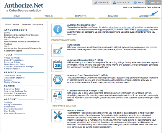 WooCommerce Authorize.Net Reporting Setup