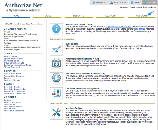 WooCommerce Authorize.Net Reporting Setup