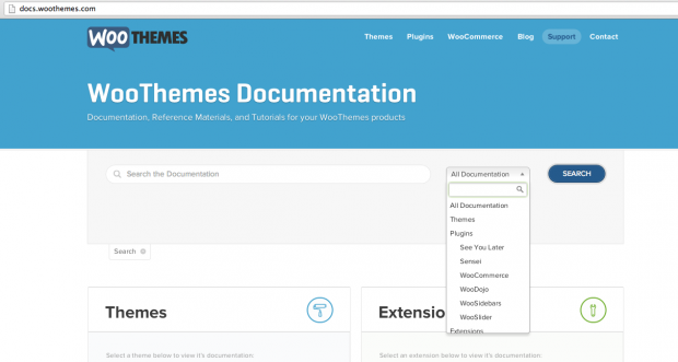 Quickly find your theme documentation.