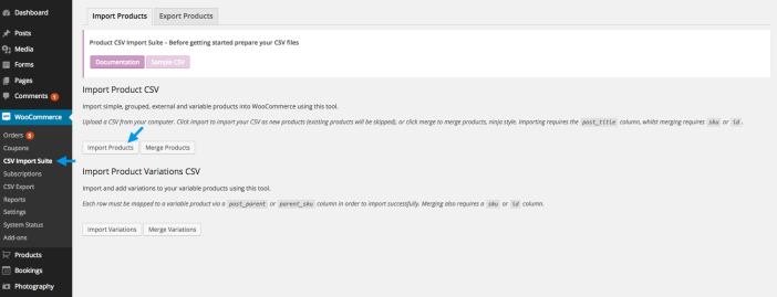 WooCommerce - Product CSV Import - Import