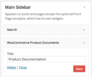WooCommerce Product Documents Add Widget