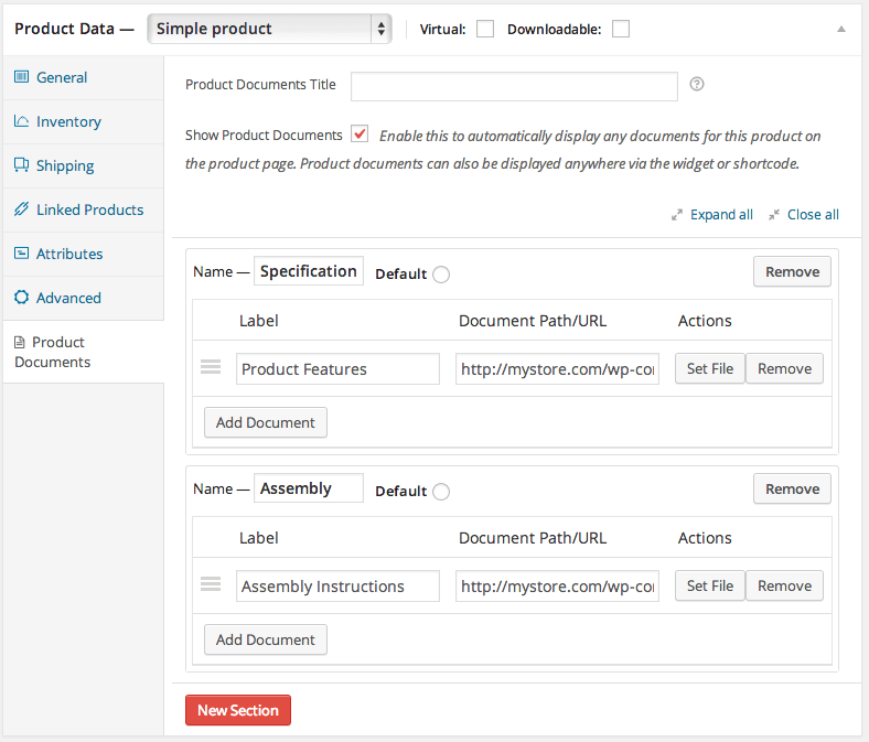 WooCommerce Product Documents Documentation - WooCommerce