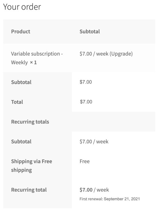 Subscription Switching Process and Costs Documentation - WooCommerce