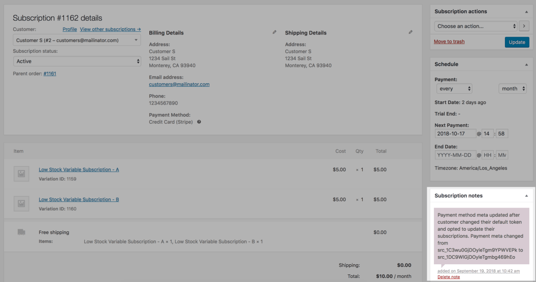 Manage Payment Methods — Subscriptions Documentation - WooCommerce