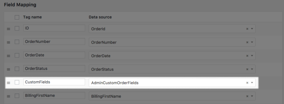 WooCommerce Custom Order Fields: add field to custom XML export