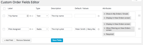 WooCommerce Admin Custom Order fields Examples of Types, Values, and Attributes