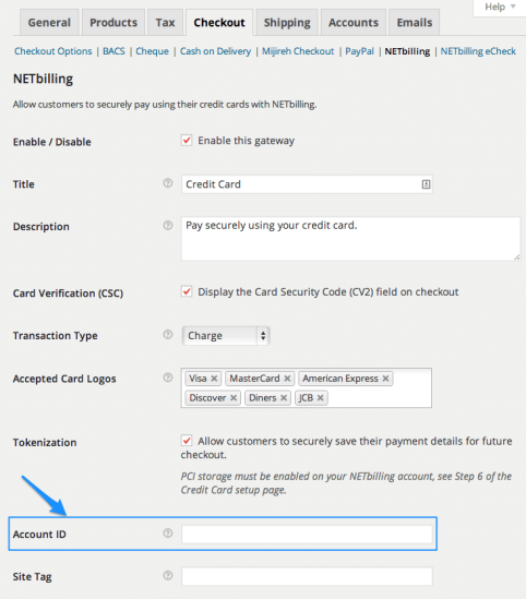 WooCommerce NETbilling Payment Gateway Extension Settings