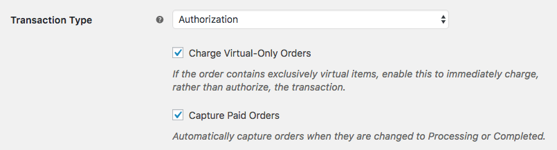 WooCommerce Intuit Authorization settings