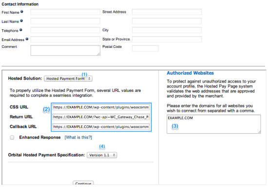 WooCommerce Chase Paymentech Payment Gateway Hosted Pay Page Set up