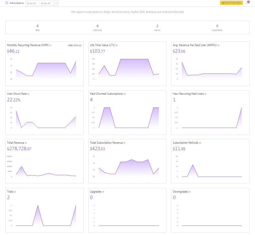 WooCommerce Analytics tool