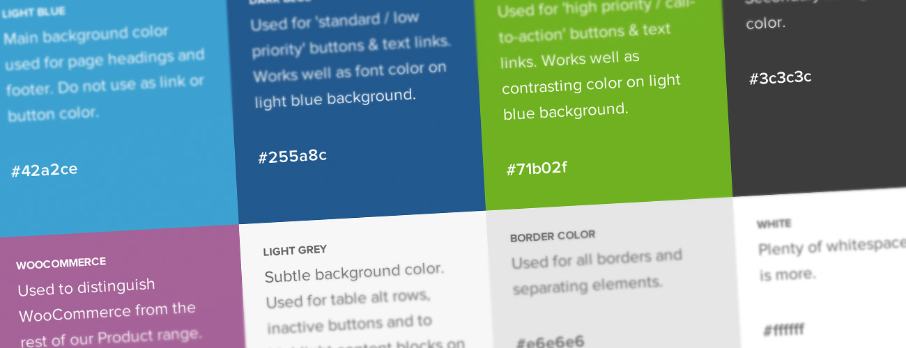 The WooThemes color palette.