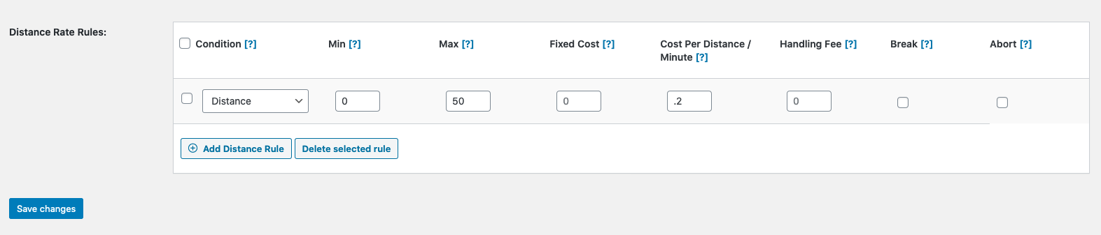 Distance Rate Shipping Max Distance Rule