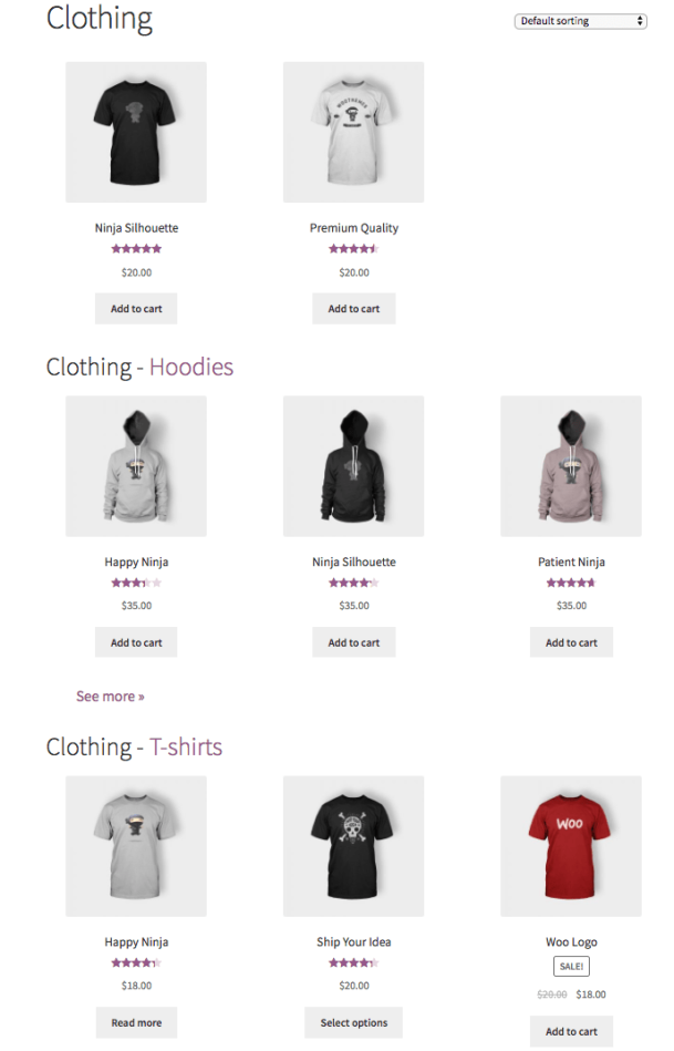 WooCommerce Nested Category Page