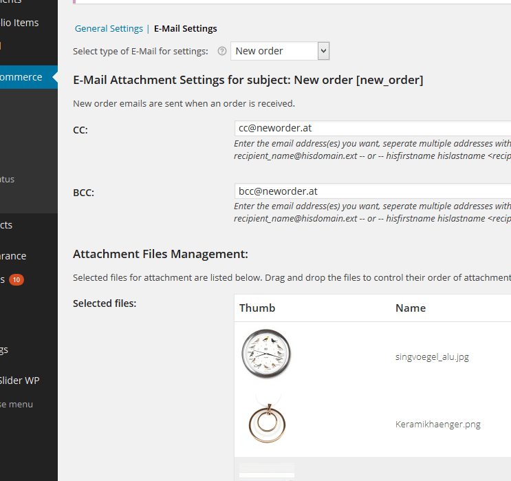 Email Attachments Documentation - WooCommerce