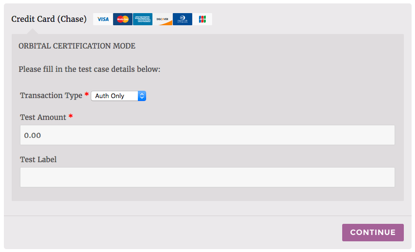 WooCommerce Chase Paymentech Certification Tool